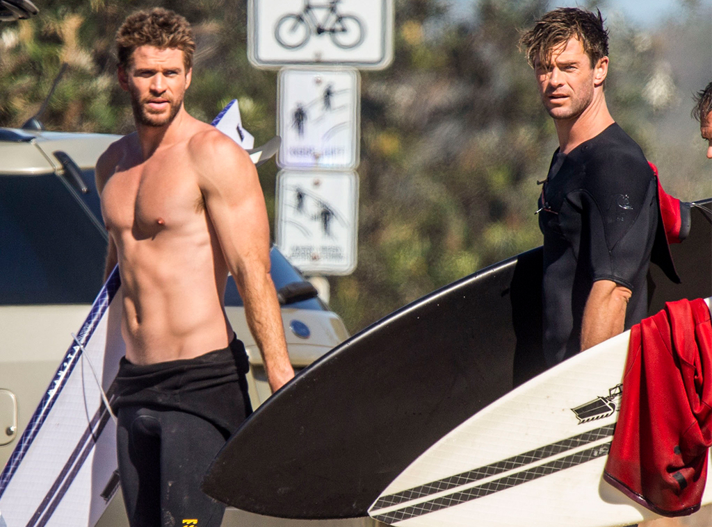 Chris Hemsworth, Liam Hemsworth, August 2019.